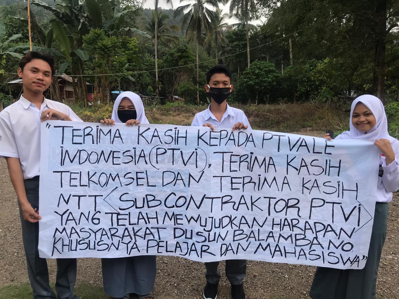 Harapannya Dikabulkan, Pelajar Dusun Balambano Termakasih PT Vale Indonesia Adakan Jaringan Internet